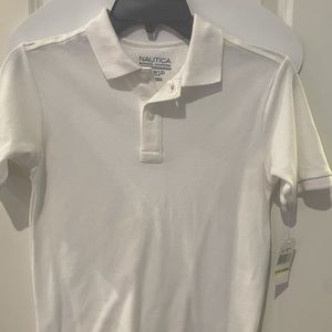 NWT Nautica White Uniform Collar Shirt